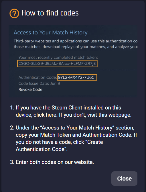Find Codes